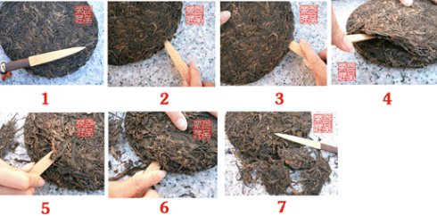 普洱茶饼撬法