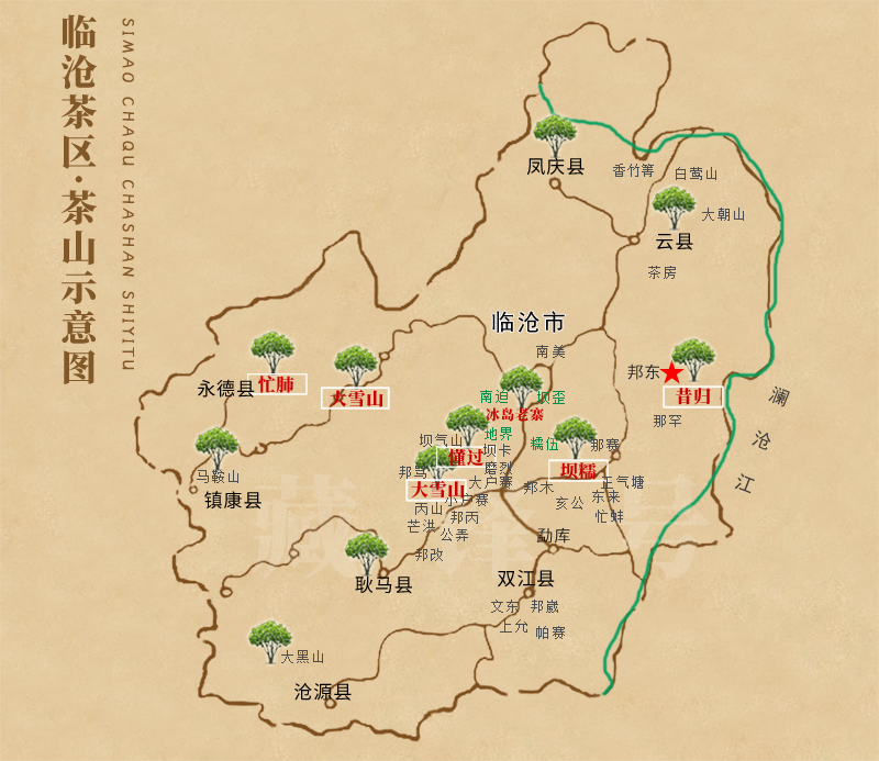 昔归茶山地图 地理位置示意图