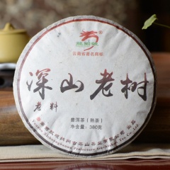 2017年龙园号深山老树 熟茶380克老树纯料 传统工艺 醇厚香甜