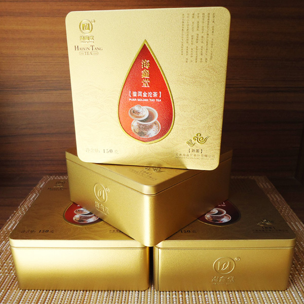 2013年海鑫堂普洱茶小金沱熟茶,150克/盒 迷你沱 精美